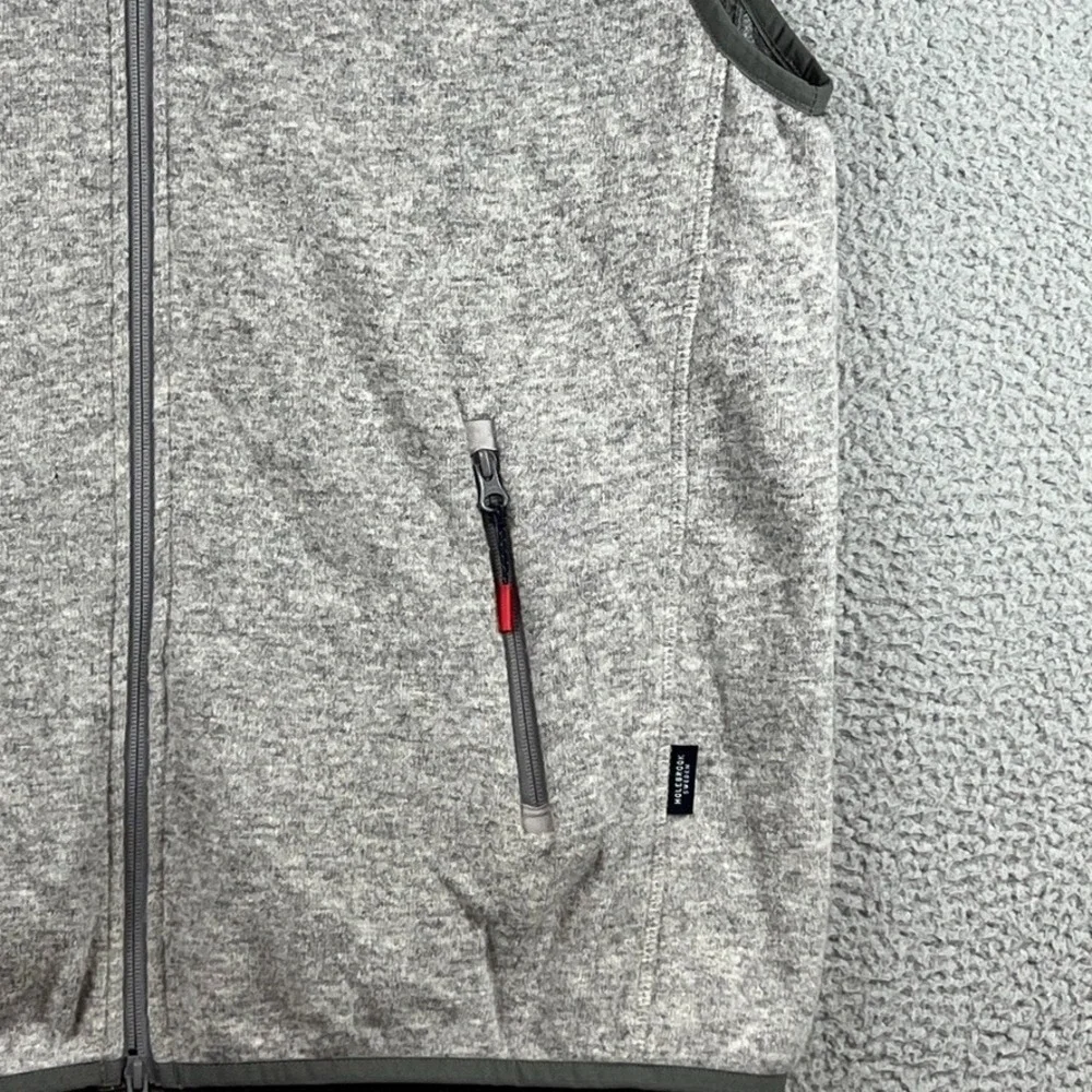 Holebrook Sweden Vest Men's XXL Heather Grey Wool Blend Full‎ Zip Zipped Pockets